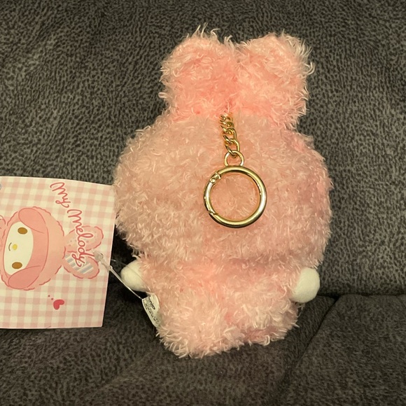 Fuzzy My Melody x Rabbit Cosplay Plush Keychain (5.5”) - Picture 5 of 8